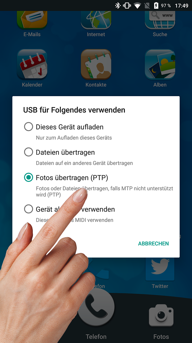 Fotos von Ihrem Android-Handy auf Ihren Ordissimo ...