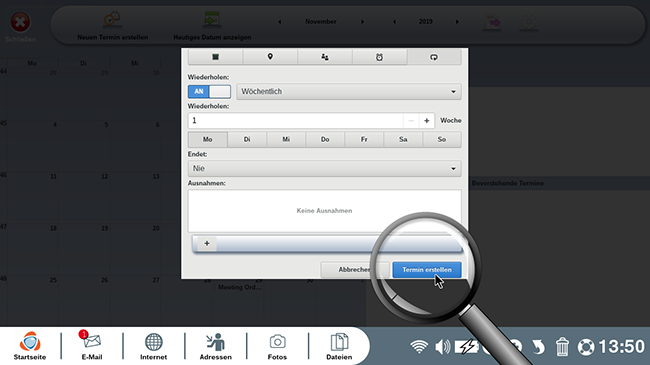 einen Termin wiederholen