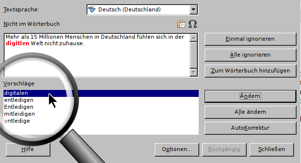 Wort wird vom Dictionary nicht erkannt