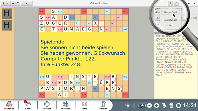 ein neues Spiel starten