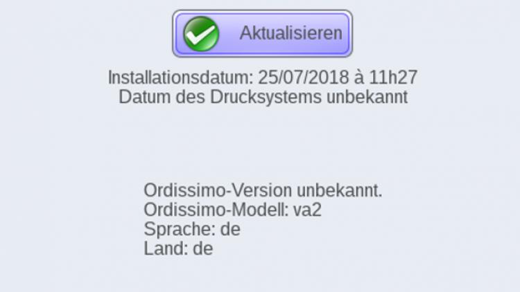 Die Version oder das Modell Ihres Ordissimos herausfinden